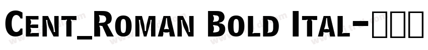 Cent_Roman Bold Ital字体转换